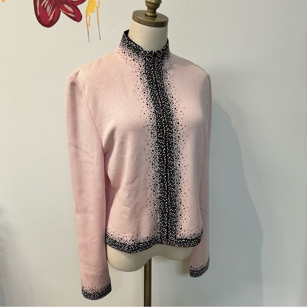 St. John Evening Santana Knit Pink Sweater Size 12